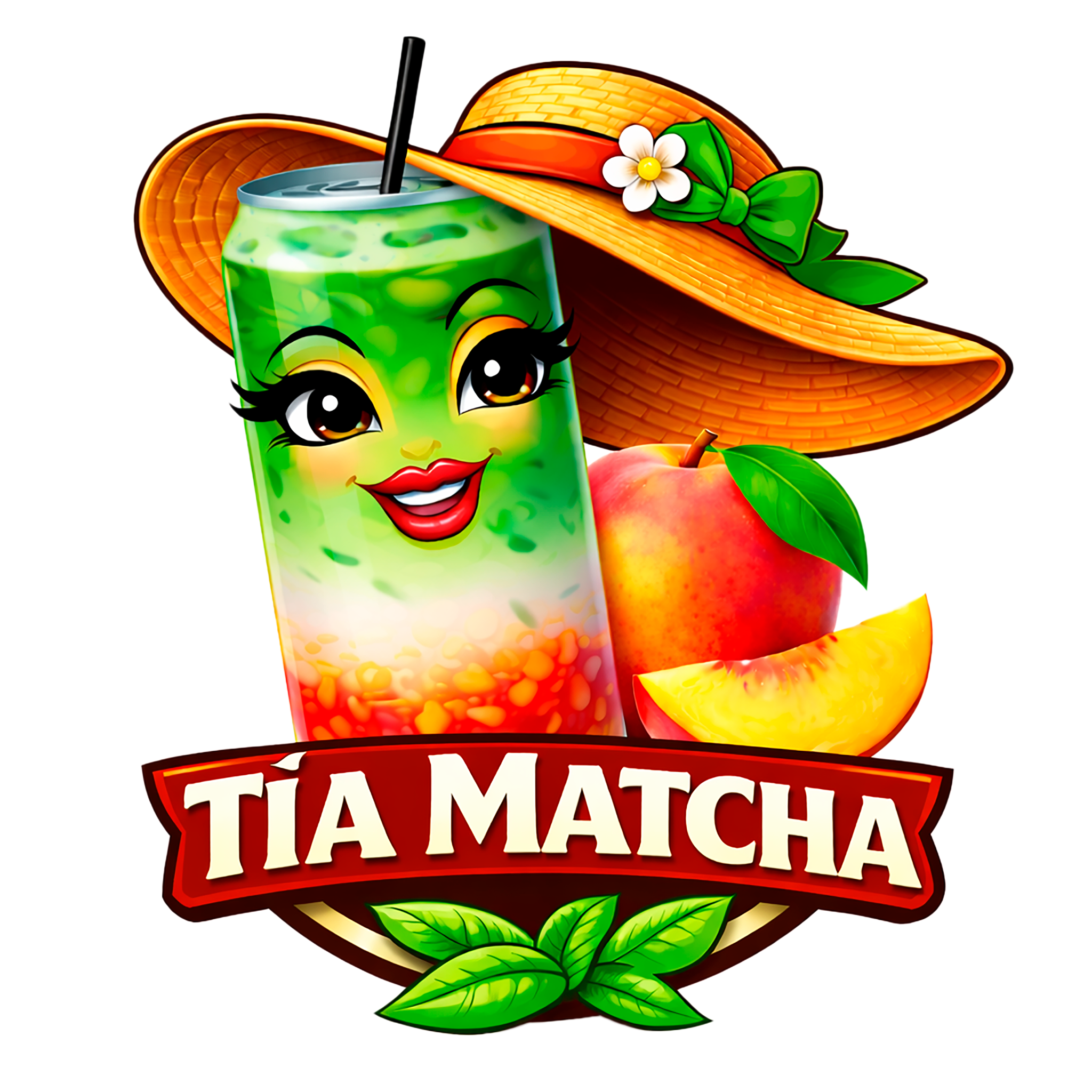 TIA MATCHA drinks artwork